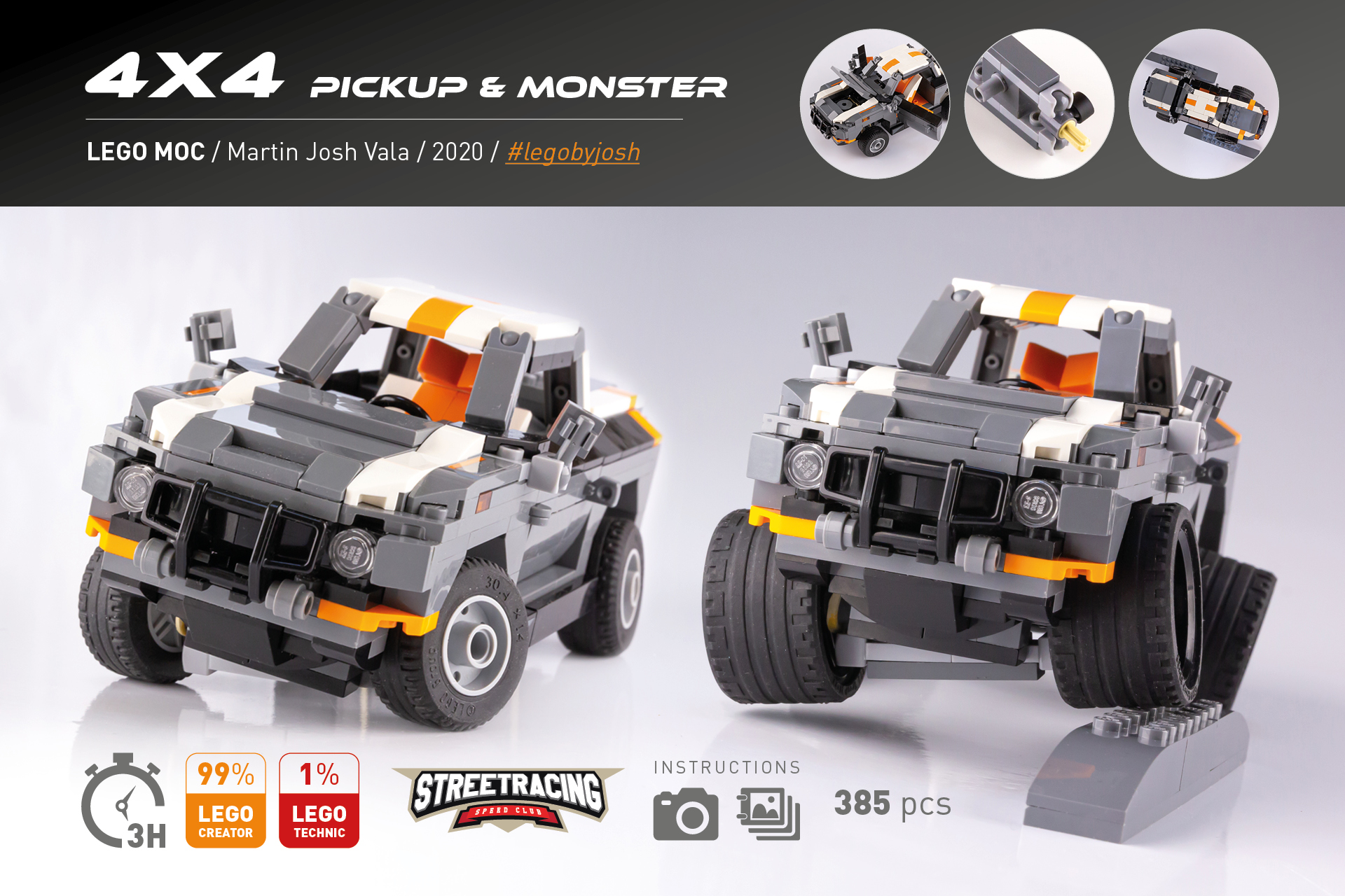 Lego MOC Pickup 4x4 by Martin Josh Vala